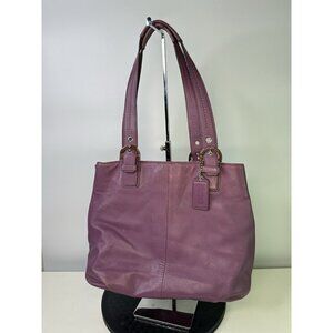 Coach Soho North South Purple Leather Satchel #F17216